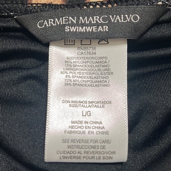 Carmen Marc Valvo Bikini Bottoms Leopard Print High Waist L Large - Picture 5 of 5
